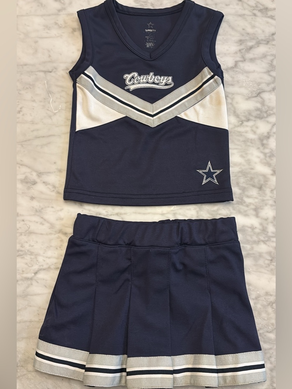 Cowboys Navy & White Girls Cheer Set - Kids